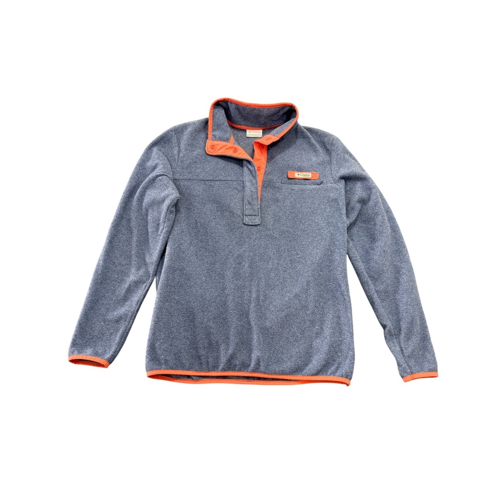 Columbia PFG Snap Fleece Pullover Womens Medium Blue South Carolina Palmetto